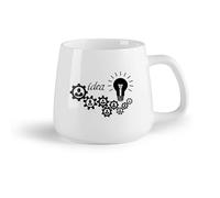 DEBINGY Frutta in ceramica Tazze bianche Idea di lampadina aziendale per l'attrezzatura dei lavoratori, creatività （14oz/400ml） Regalo per uomo o donna