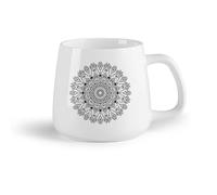 DEBINGY Frutta in ceramica Tazze bianche mandala floreale estetico mandala di strada mandala rilassante mandala antistress mandala arte mandala mandala floreale （14oz/400ml） per casa e ufficio