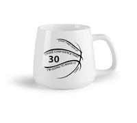 DEBINGY Frutta in ceramica Tazze bianche Ogni volta che mi alzo in piedi Citazioni sportive Motivazionali sportive Basket Room （14oz/400ml） per espresso