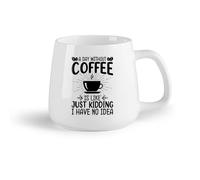 DEBINGY Frutta in ceramica Tazze bianche Un giorno senza caffè è come uno scherzo. Non conosco citazioni sul caffè. （14oz/400ml） per latte, tè, cola, acqua