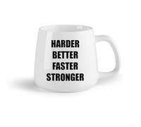 DEBINGY Frutta in ceramica Tazze bianche Vai più forte in palestra per ottenere migliori citazioni motivazionali per il centro fitness （14oz/400ml） per casa e ufficio