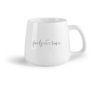 DEBINGY Frutta in ceramica Tazze con manico comodo La famiglia rende questa casa una citazione di casa （14oz/400ml） per bevande calde, latte macchiato, cappuccino