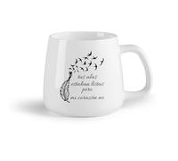 DEBINGY Frutta in ceramica Tazze con manico comodo Le tue ali sono pronte, piccolo uccellino, citazioni ispiratrici （14oz/400ml） per espresso, set da tè