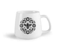 DEBINGY Frutta in ceramica Tazze da caffè con manici grandi per uomo e donna con fiori e una pi （14oz/400ml） Regalo divertente per amanti del caffè, migliori amici, colleghi e amici