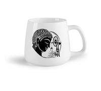 DEBINGY Frutta in ceramica Tazze da caffè con manici grandi per uomo e donna di una testa di Buddha （14oz/400ml） Caffè, tè, latte macchiato, latte, cacao, succhi di frutta e altre bevande calde