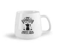 DEBINGY Frutta in ceramica Tazze da caffè con manici grandi per uomo e donna Grafica di una moka （14oz/400ml） Regalo divertente per amanti del caffè, migliori amici, colleghi e amici