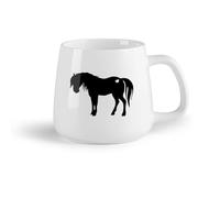 DEBINGY Frutta in ceramica Tazze da caffè con manici grandi per uomo e donna Pony animale con cuore （14oz/400ml） Caffè, tè, latte macchiato, latte, cacao, succhi di frutta e altre bevande calde