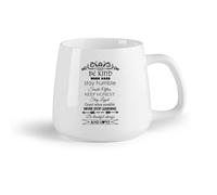 DEBINGY Frutta in ceramica Tazze da caffè con manico Gentilezza, duro lavoro, positività, citazioni famose, ispirazione （14oz/400ml） per casa o lavoro
