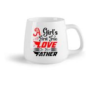 DEBINGY Frutta in ceramica Tazze da caffè con manico Il primo vero amore di una ragazza è suo padre. Festa del papà （14oz/400ml） per tè, caffè, latte, cappuccino