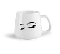 DEBINGY Frutta in ceramica Tazze da caffè con manico Salone di bellezza per il trucco degli occhi e delle ciglia （14oz/400ml） Un bel regalo di Natale