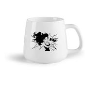 DEBINGY Frutta in ceramica Tazze da caffè con manico sex appeal Donna Barbiere Salone di Bellezza Asciugacapelli （14oz/400ml） Ideale per casa e ufficio