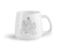 DEBINGY Frutta in ceramica Tazze da caffè e tè 10a stazione della via crucis Gesù Cristo è spogliato delle sue vesti schema （14oz/400ml） Bar o regalo