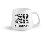 DEBINGY Frutta in ceramica Tazze da caffè e tè 4 luglio con il giorno dell'indipendenza degli Stati Uniti e tutti gli americani （14oz/400ml） per ufficio, casa