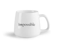 DEBINGY Frutta in ceramica Tazze da caffè e tè Citazioni motivazionali impossibili trasformate in lettere potenzialmente stimolanti （14oz/400ml） Bar o regalo