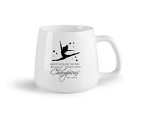 DEBINGY Frutta in ceramica Tazze da caffè e tè Ginnastica, ballerina, ragazza, sport, ispirazione, citazione, club di ginnastica （14oz/400ml） Ristorante, ufficio