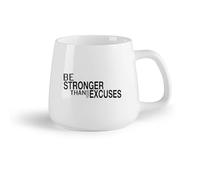 DEBINGY Frutta in ceramica Tazze da caffè e tè Il Gymnasticsnasium è più potente delle tue scuse Allenamento Fitnesscenter Motivazione （14oz/400ml） per espresso