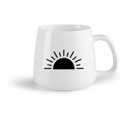 DEBINGY Frutta in ceramica Tazze da caffè e tè Letto a mezzaluna in stile bohémien con testa di cielo e sole, pianeta, spazio （14oz/400ml） per espresso