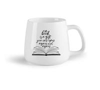 DEBINGY Frutta in ceramica Tazze da caffè e tè Sala di lettura Citazione Libro aperto Parola Letteratura Studio Libreria （14oz/400ml） per casa o lavoro