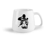 DEBINGY Frutta in ceramica Tazze da caffè e tè Soldato americano Silhouette Elicottero Eroe Esercito USA Guerra Bambini （14oz/400ml） per casa e ufficio