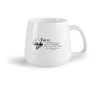 DEBINGY Frutta in ceramica Tazze da caffè e tè Versetti della Bibbia cristiana Proverbi Confida nel Signore Spagnolo Francese Gesù Signore Dio （14oz/400ml） per casa e ufficio