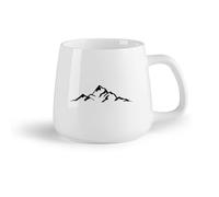 DEBINGY Frutta in ceramica Tazze da caffè in ceramica bianca La creazione unica di Mountain Baby （14oz/400ml） Elegante e resistente - Adatto al microonde e alla lavastoviglie