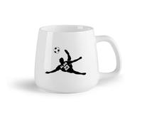 DEBINGY Frutta in ceramica Tazze da caffè in ceramica bianca Maglia da giocatore di football, sport calcistico （14oz/400ml） Lavabile in lavastoviglie
