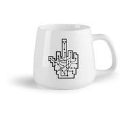 DEBINGY Frutta in ceramica Tazze da caffè in gres con manico Chip Dito Medio Dito Puzzolente Sala Giochi Vita （14oz/400ml） Ideale per casa e ufficio