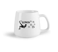 DEBINGY Frutta in ceramica Tazze da caffè in gres con manico Giocatore di calcio con pallone da calcio （14oz/400ml） Perfetto per cucine, ristoranti e bar, ottima idea regalo