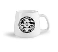 DEBINGY Frutta in ceramica Tazze da caffè in gres con manico logo di una lanterna appesa a un albero （14oz/400ml） Lavabile in lavastoviglie e adatto al microonde