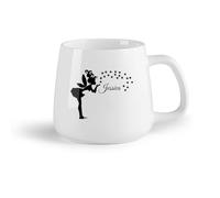 DEBINGY Frutta in ceramica Tazze da caffè in gres con manico Piccola fata che soffia stelle, bambina magica （14oz/400ml） Ottimo per casa, ufficio, bar, idee regalo