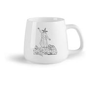 DEBINGY Frutta in ceramica Tazze da caffè in porcellana 15a stazione della croce Gesù Cristo risorge il terzo giorno schema （14oz/400ml） per uomo e donna