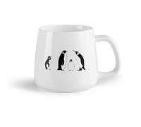 DEBINGY Frutta in ceramica Tazze da caffè in porcellana Famiglia di pinguini Antartide Set Citazione Animali （14oz/400ml） Un bel regalo di Natale