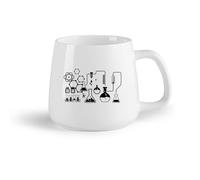 DEBINGY Frutta in ceramica Tazze da caffè in porcellana Laboratorio di chimica per bambini Scienziato Chimica （14oz/400ml） per Tè, caffè e bevande calde