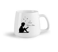 DEBINGY Frutta in ceramica Tazze da caffè in porcellana Leggi le citazioni dell'ex amante del ragazzo - Angolo del libro （14oz/400ml） per ufficio, casa