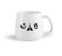 DEBINGY Frutta in ceramica Tazze da caffè in porcellana Orso tribale Volpe Animale del bosco Volpe bohémien （14oz/400ml） Lavabile in lavastoviglie e adatto al microonde