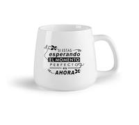 DEBINGY Frutta in ceramica Tazze da caffè, tazze da tè e caffè Alfabeto spagnolo di bellezza （14oz/400ml） Lavabile in lavastoviglie, adatto al microonde, per ufficio e casa