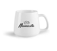 DEBINGY Frutta in ceramica Tazze da caffè, tazze da tè e caffè Citazioni di rilassamento Yoga Ispirazione Loto （14oz/400ml） per latte, tè, cola, acqua