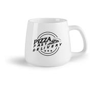 DEBINGY Frutta in ceramica Tazze da caffè, tazze da tè e caffè Consegna rapida di pizza, ristorante, pizzeria （14oz/400ml） per espresso, set da tè