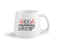 DEBINGY Frutta in ceramica Tazze da caffè, tazze da tè e caffè giorni di sirene ritagli di sublimazione （14oz/400ml） Tazza da caffè in ceramica per cappuccino, tè, latte,