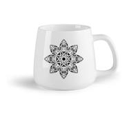 DEBINGY Frutta in ceramica Tazze da caffè, tazze da tè e caffè Mandala Fiore Hippie Seme della Vita （14oz/400ml） Lavabile in lavastoviglie, adatto al microonde, per ufficio e casa