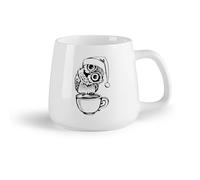 DEBINGY Frutta in ceramica Tazze da caffè, tazze da tè e caffè Owl Cafe Kitchen Cake Cafe Tea House Animals （14oz/400ml） Ottimo per casa, ufficio, bar, idee regalo