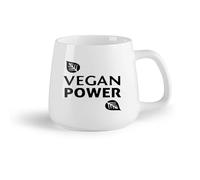 DEBINGY Frutta in ceramica Tazze da caffè, tazze da tè e caffè Vegetarianismo parola di potere vita sana （14oz/400ml） Ottimo per casa, ufficio, bar, idee regalo