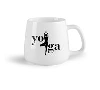 DEBINGY Frutta in ceramica Tazze da caffè, tazze da tè e caffè Yoga Induismo Posizioni Yoga Spirituali （14oz/400ml） Ottimo per casa, ufficio, bar, idee regalo