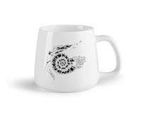 DEBINGY Frutta in ceramica Tazze da tè, caffè e cioccolata calda Donna Sott'acqua Conchiglia Vela Mare Oceano Bagno （14oz/400ml） Un bel regalo di Natale