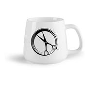 DEBINGY Frutta in ceramica Tazze da tè, caffè e cioccolata calda Forbici circolari Zen Hair Salon Tools Beauty （14oz/400ml） Un bel regalo di Natale