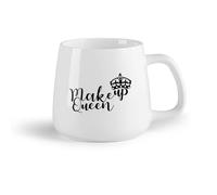 DEBINGY Frutta in ceramica Tazze da tè, caffè e cioccolata calda Salone di bellezza Make Up Queen Crown Makeover （14oz/400ml） per tè, caffè, latte, cappuccino