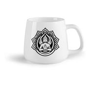 DEBINGY Frutta in ceramica Tazze da tè, caffè e cioccolata calda simbolo della pratica yoga （14oz/400ml） per caffè, zuppa, tè, latte, latte macchiato, cioccolata calda, donna, uomo