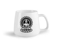 DEBINGY Frutta in ceramica Tazze da tè, caffè e cioccolata calda simbolo della scultura del Buddha （14oz/400ml） Lavabile in lavastoviglie, adatto al microonde, per ufficio e casa