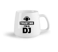 DEBINGY Frutta in ceramica Tazze da tè e caffè Citazioni divertenti con parole. Fidati di me, sono un DJ di musica per feste. （14oz/400ml） Bar o regalo