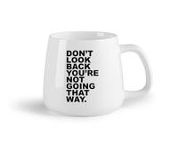 DEBINGY Frutta in ceramica Tazze da tè e caffè Citazioni ispiratrici Non guardare indietro, non andrai da quella parte. （14oz/400ml） per casa o lavoro